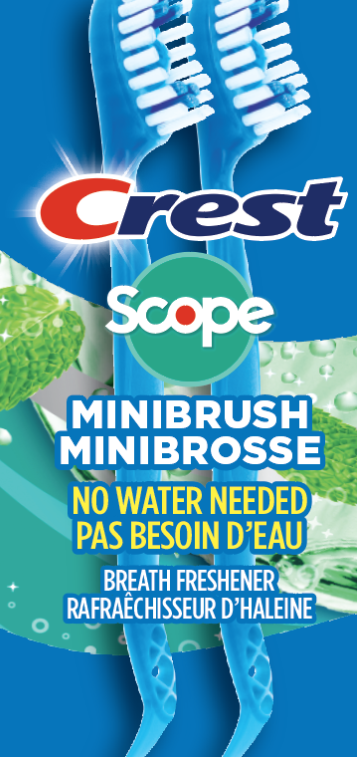 Crest Scope Mini Brush disposable pre-pasted toothbrush pack
